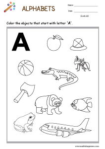 Alphabet Coloring Activity