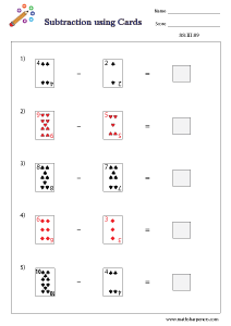 Picture Subtraction Worksheets