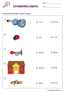 Measuring Objects Worksheets