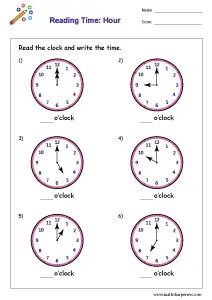 Measuring Time Worksheets