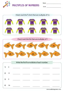 Factors and Multiples Worksheets