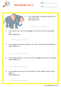 Factors and multiples Worksheets