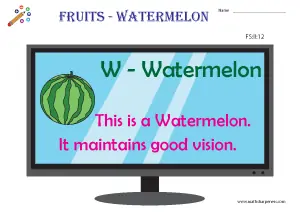 Fruits Worksheets