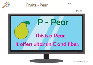 Fruits Worksheets