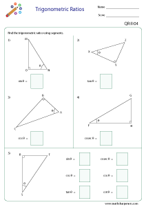 Trigonometric Ratio Worksheets