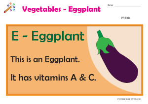 Vegetables With Names Charts