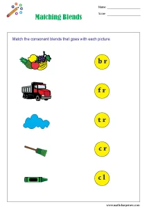 Consonant Blends Worksheets