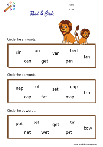 Phonics Worksheets