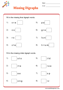 Digraph and Trigraph Worksheets