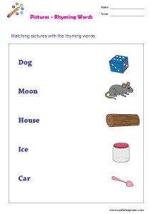 Rhyming Words Worksheets