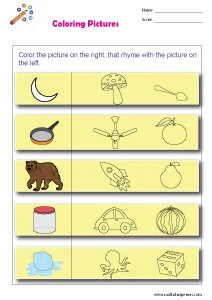 Rhyming Words Worksheets