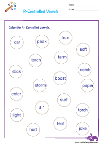 R Controlled Vowels