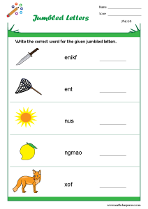 Vocabulary Practice Worksheets