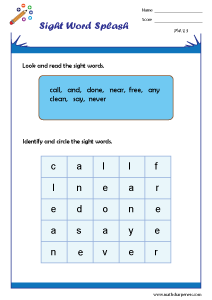 Vocabulary Practice Worksheets