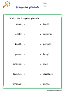 Singular and Plural Worksheets