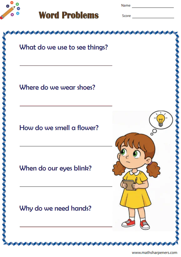 Body Parts Worksheets