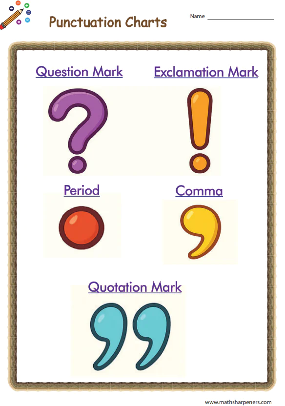 Punctuation Worksheets