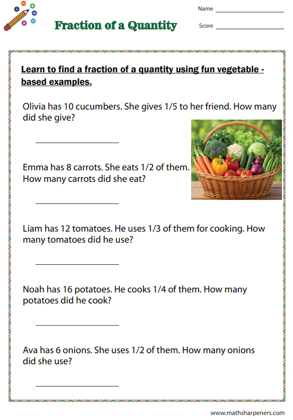 Fractions Wordproblems
