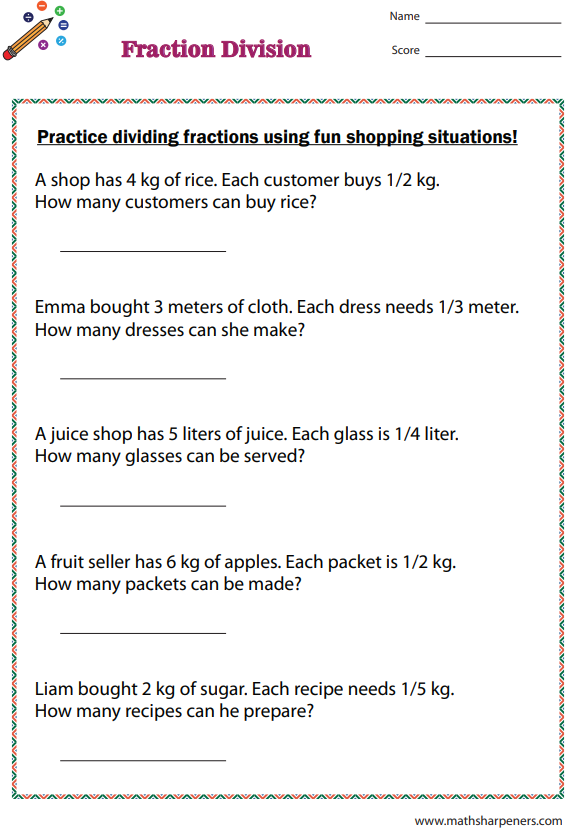 Fractions Wordproblems