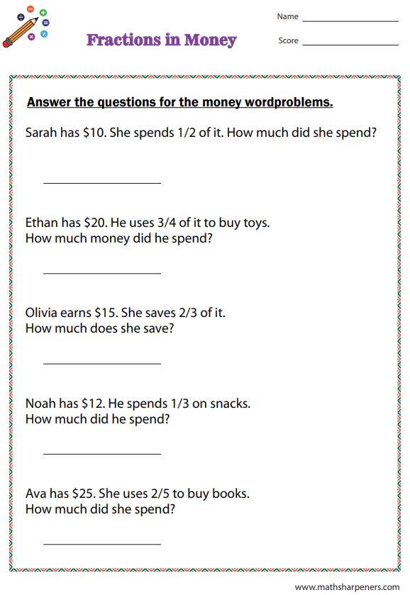 Fractions Wordproblems
