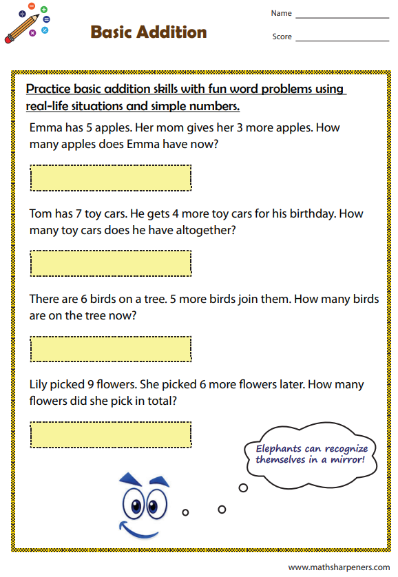 Addition Word Problems