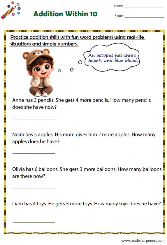 Addition Word Problems