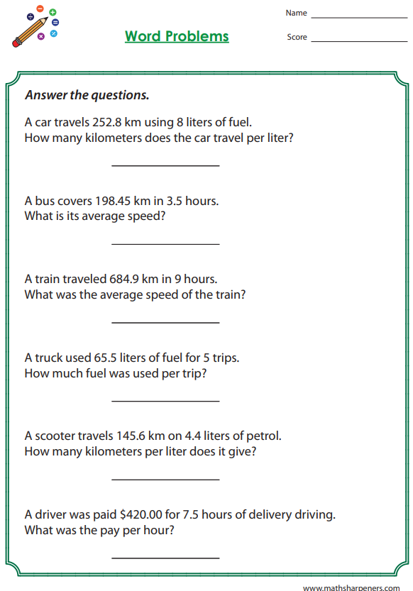 Word Problems