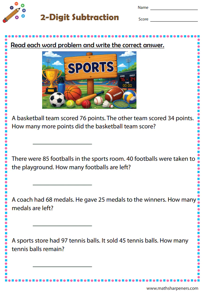 Subtraction Word Problems