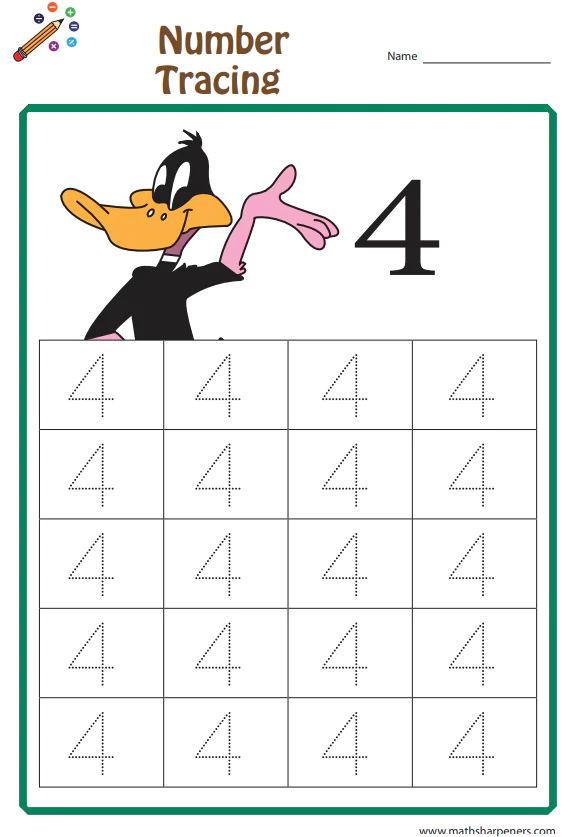 Number Tracing Worksheets