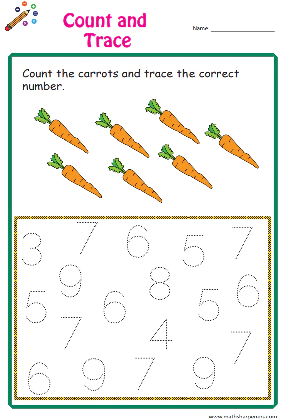 Number Tracing Worksheets